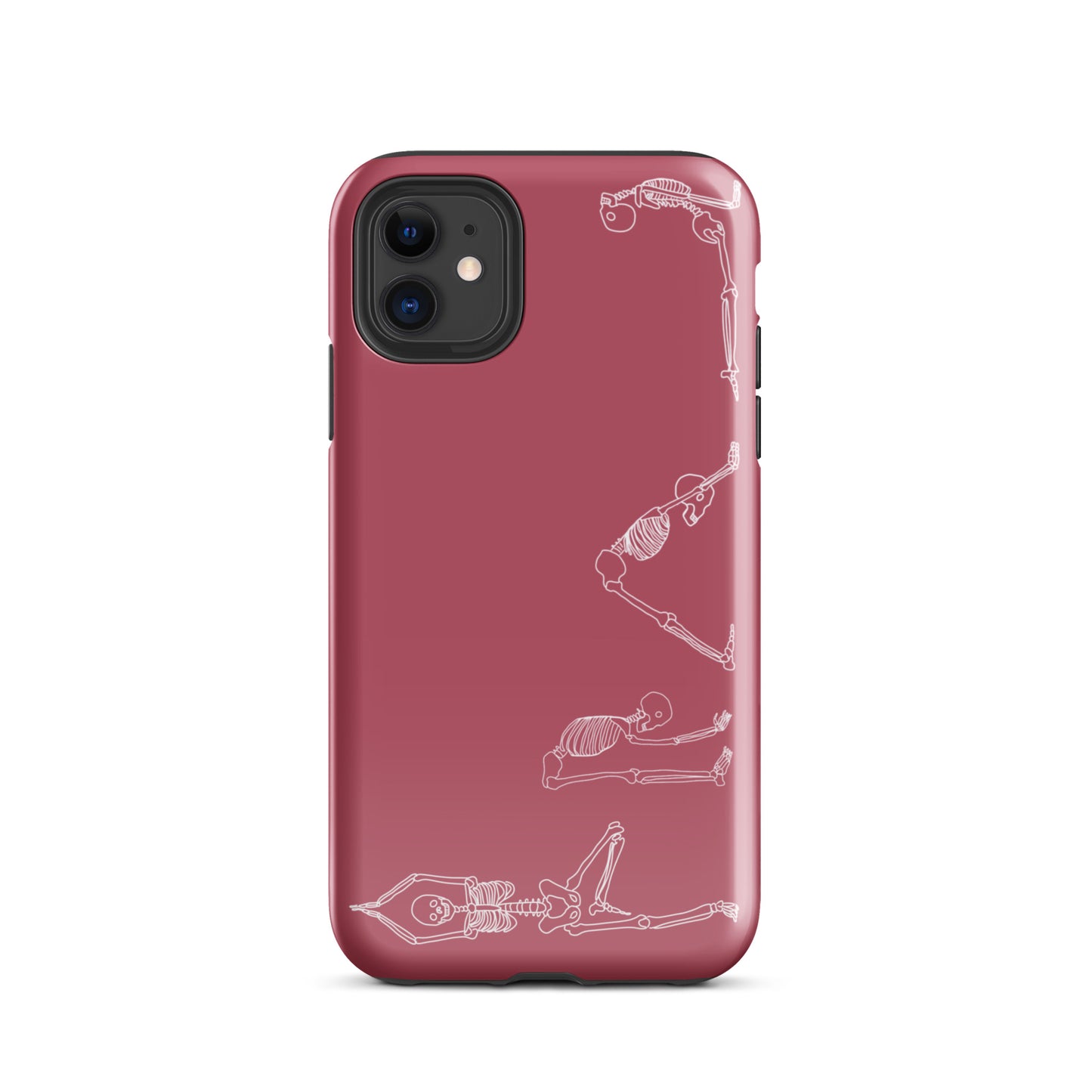Yoga Skeletons Tough Case for iPhone® in Hippie Pink