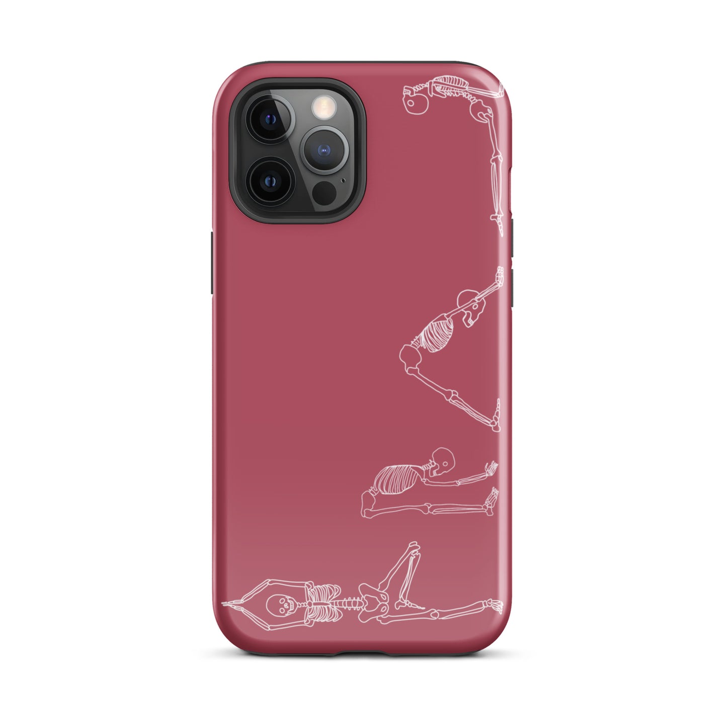 Yoga Skeletons Tough Case for iPhone® in Hippie Pink