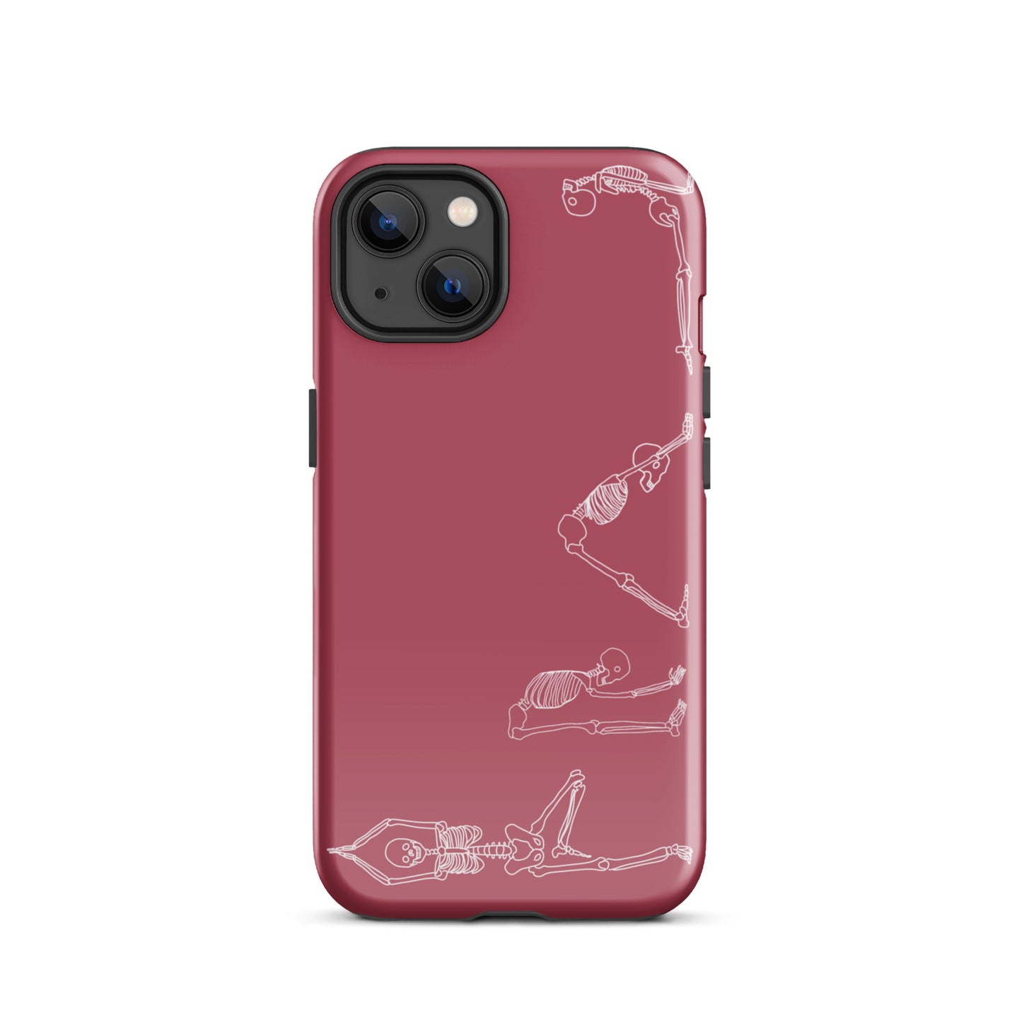 Yoga Skeletons Tough Case for iPhone® in Hippie Pink