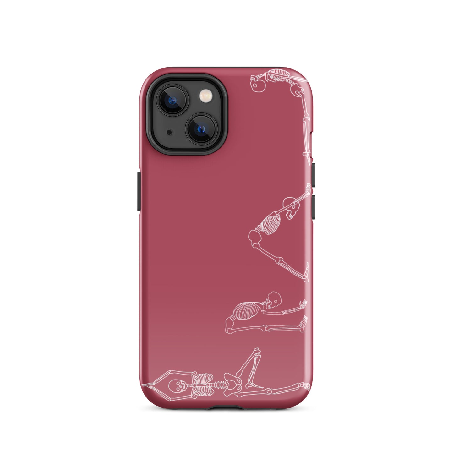 Yoga Skeletons Tough Case for iPhone® in Hippie Pink