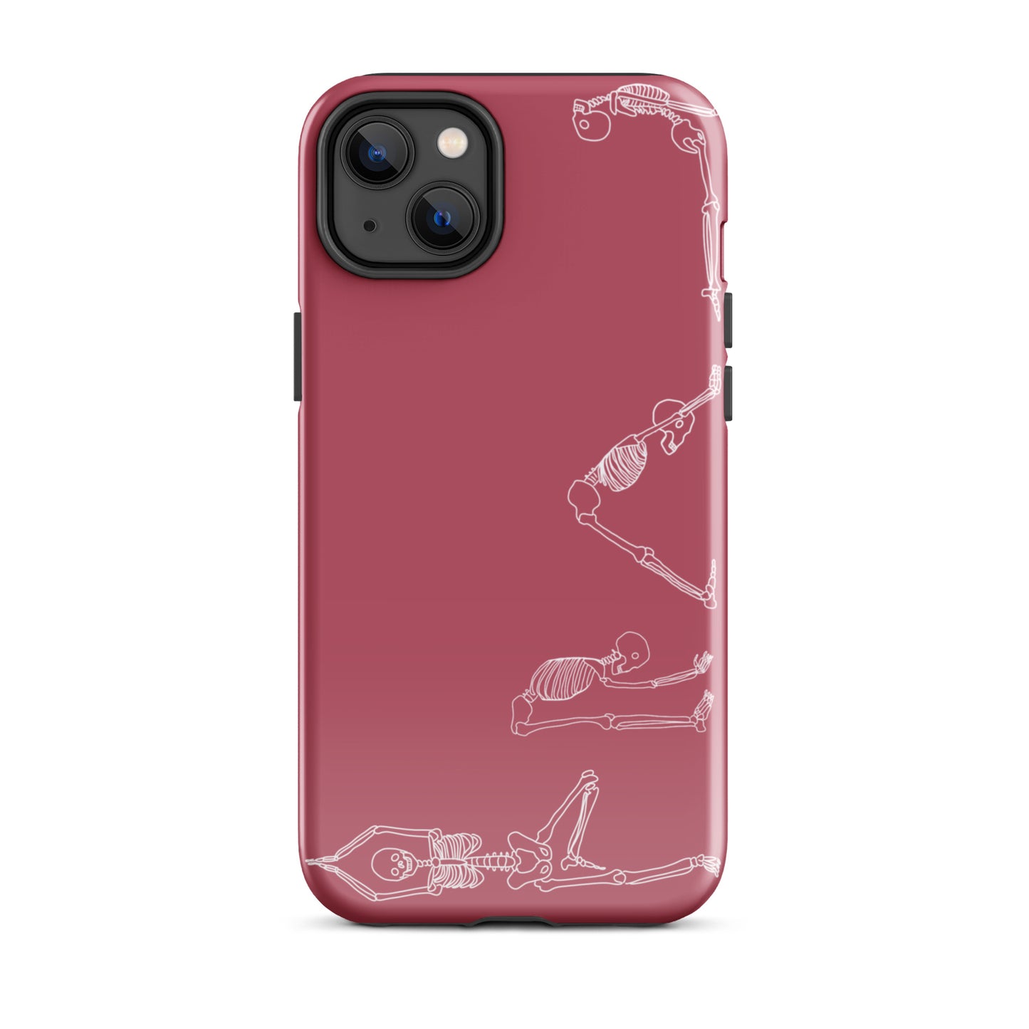 Yoga Skeletons Tough Case for iPhone® in Hippie Pink