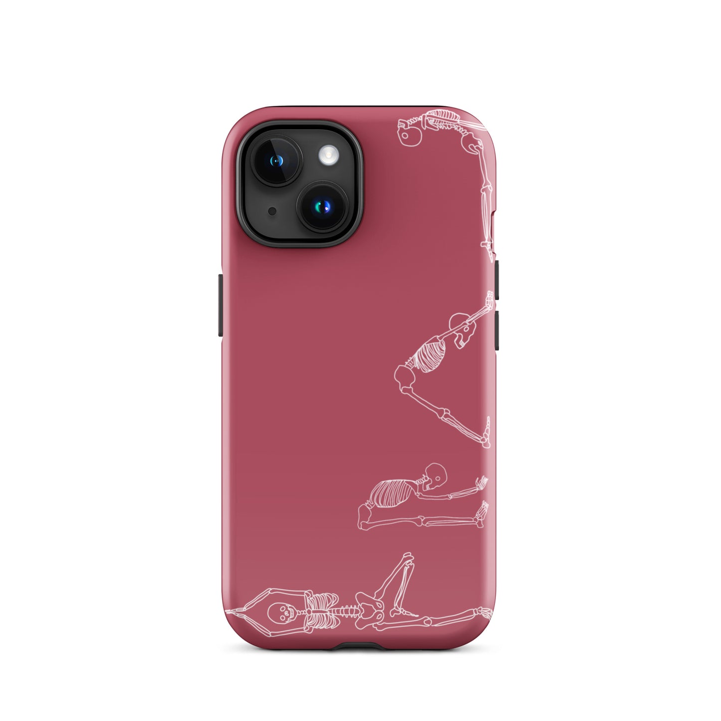 Yoga Skeletons Tough Case for iPhone® in Hippie Pink