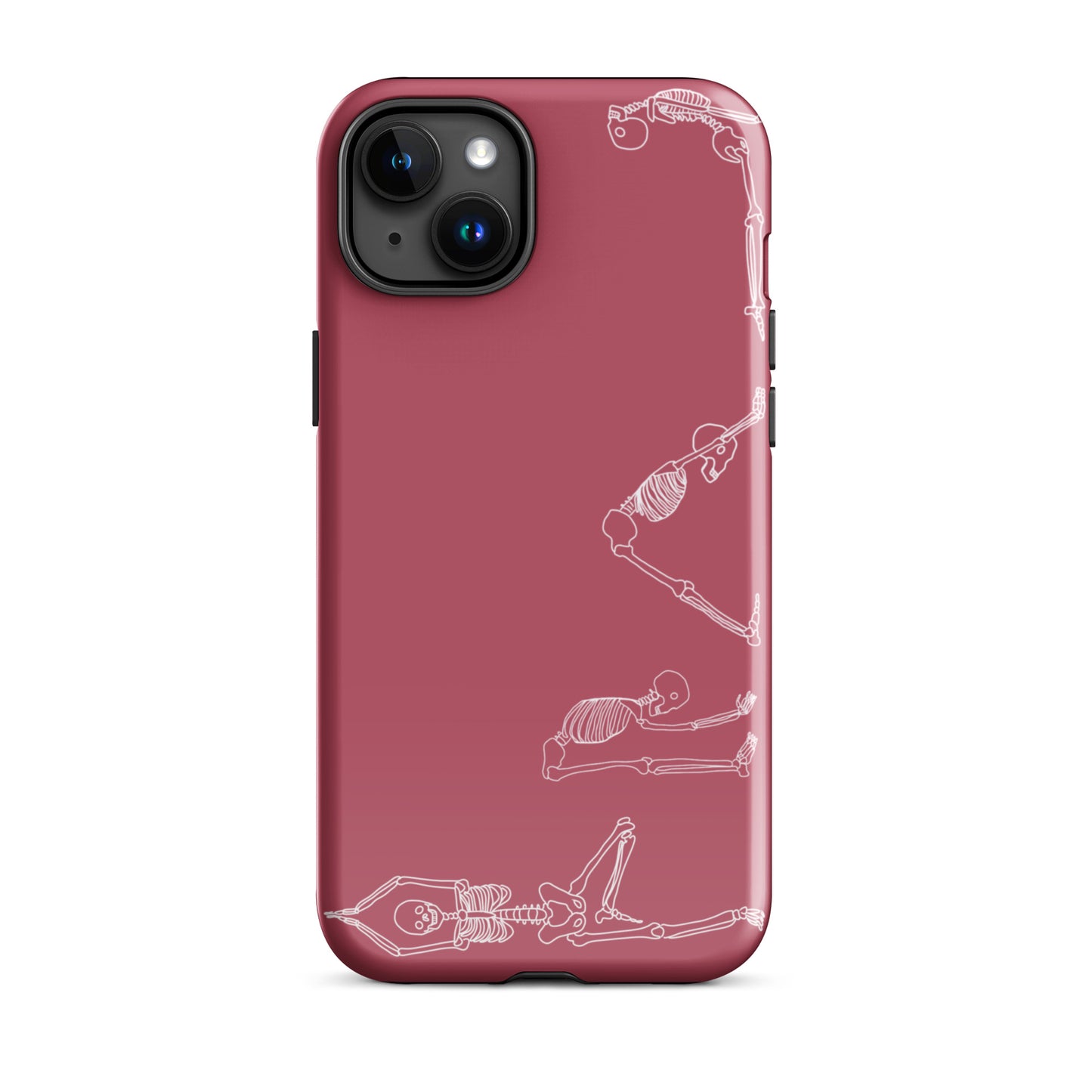 Yoga Skeletons Tough Case for iPhone® in Hippie Pink