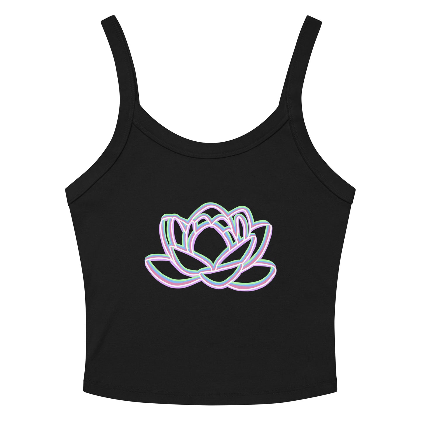 Trippy Pastel Lotus Women’s micro-rib tank top