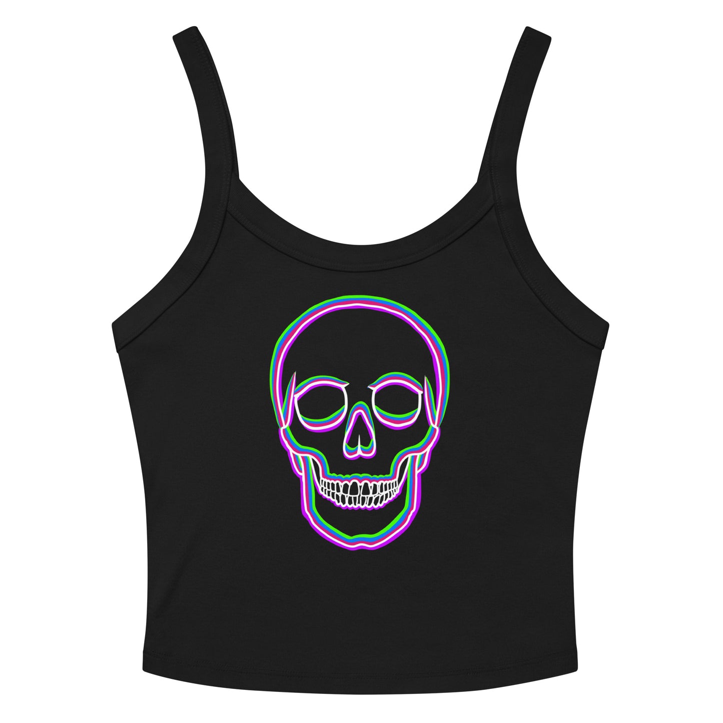 Trippy Skull Women’s micro-rib tank top
