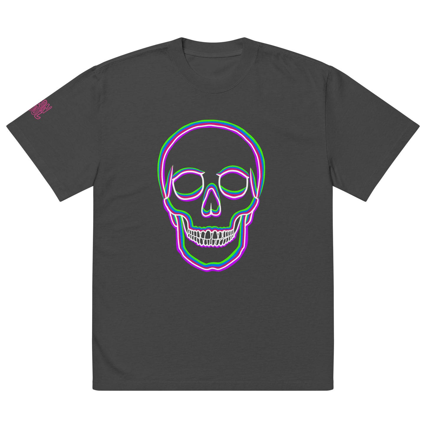 Trippy Skull Oversized Unisex faded t-shirt