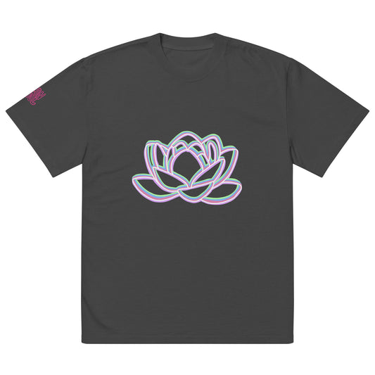 Trippy Pastel Lotus Unisex Oversized faded t-shirt