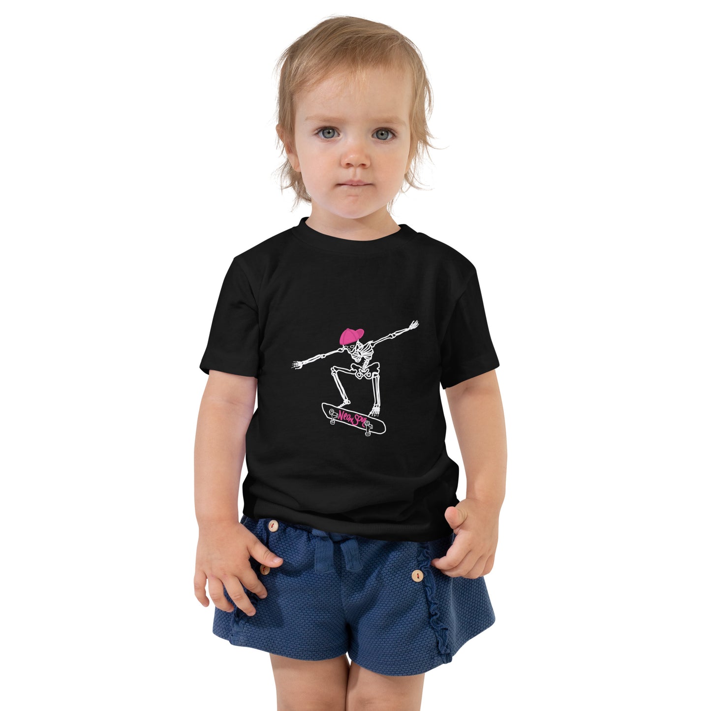 Skeleton Skater Toddler Short Sleeve Tee