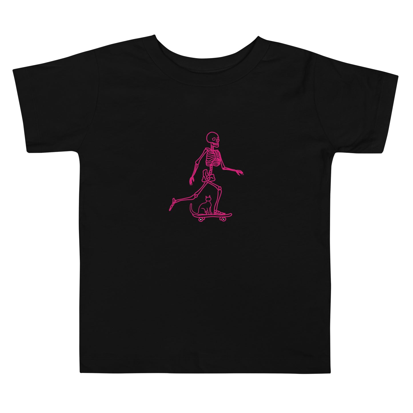 Skeleton Skater & Cat Toddler Short Sleeve Tee