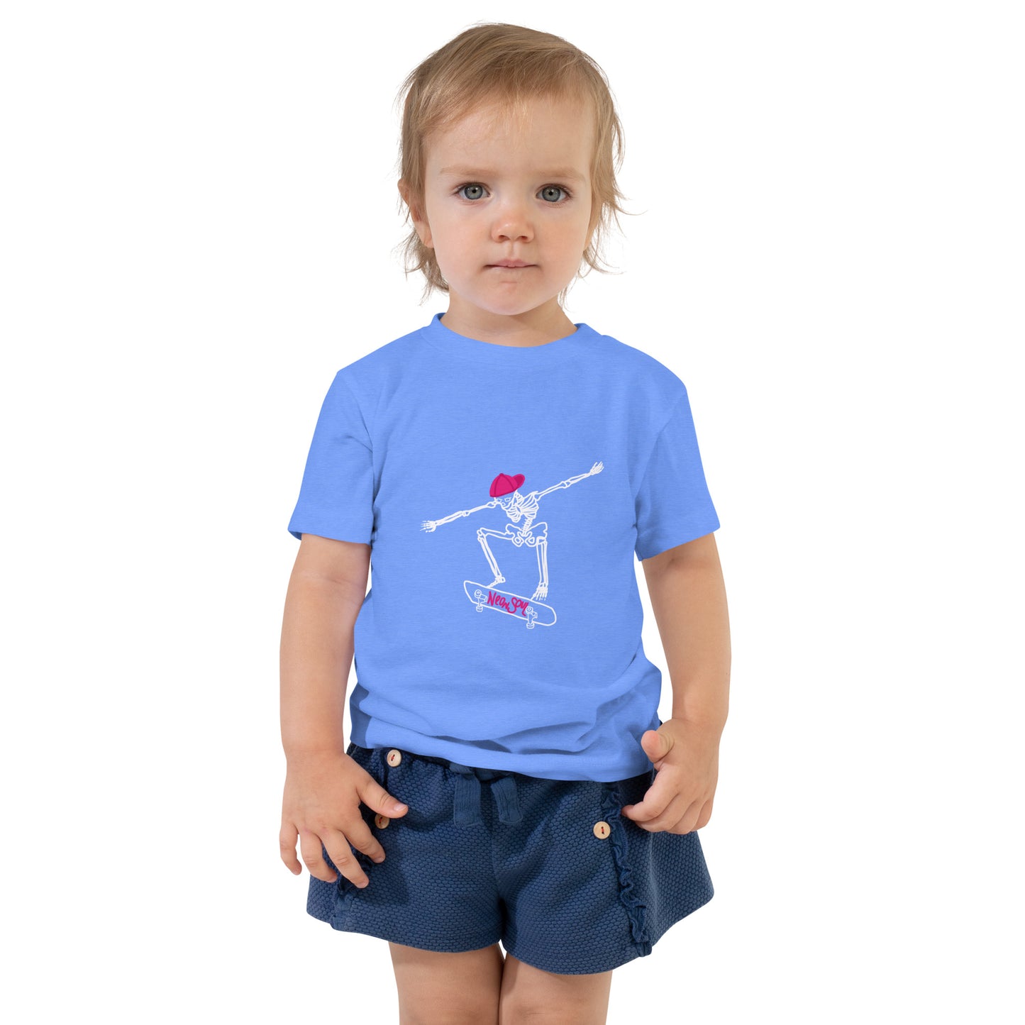 Skeleton Skater Toddler Short Sleeve Tee