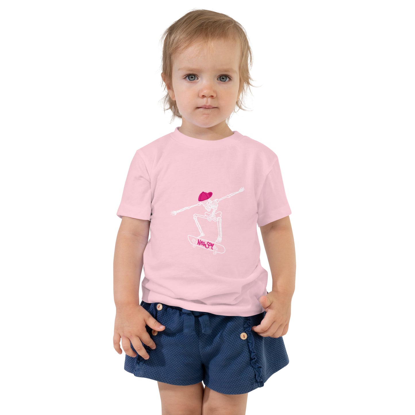 Skeleton Skater Toddler Short Sleeve Tee