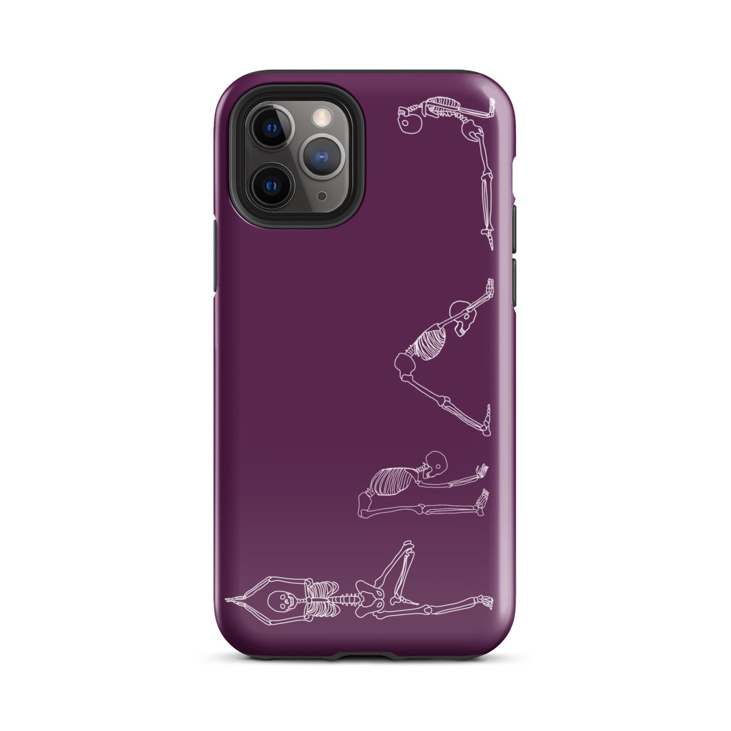 Yoga Skeletons Tough Case for iPhone® in Tyrian Purple