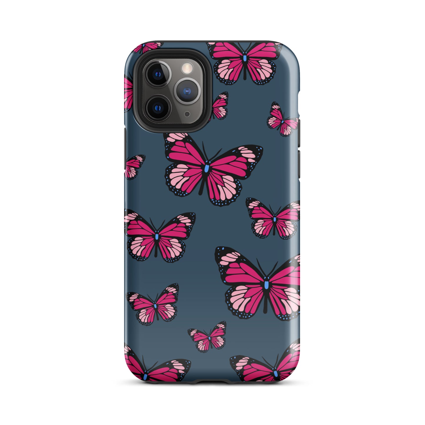 Butterflies Tough Case for iPhone® in Arapawa Blue