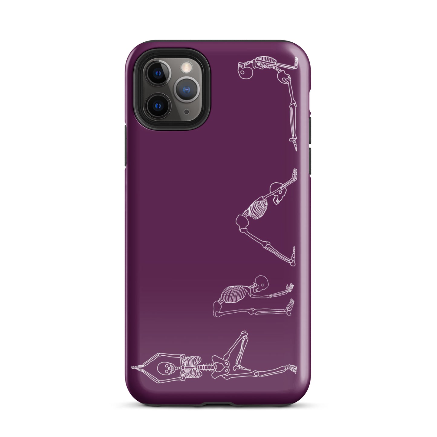 Yoga Skeletons Tough Case for iPhone® in Tyrian Purple