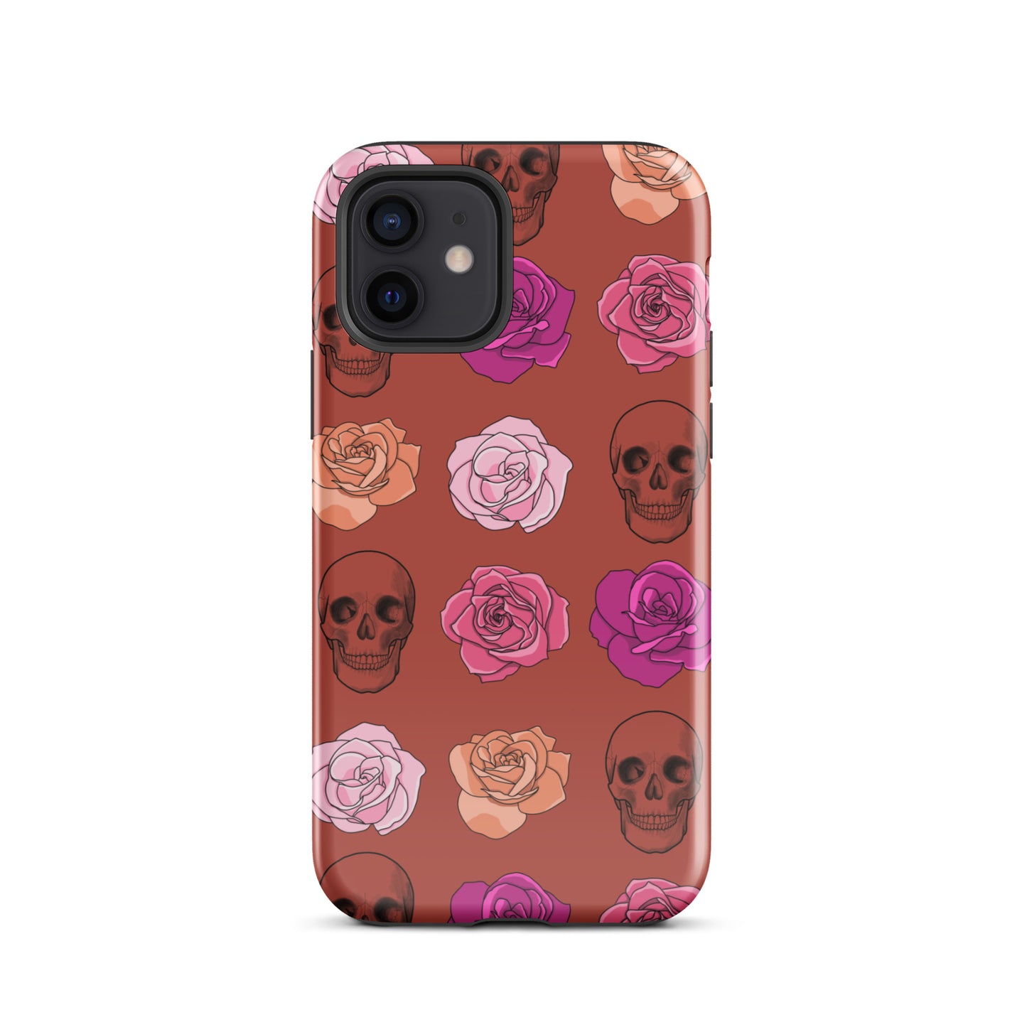 Skulls & Roses Tough Case for iPhone® in Rust