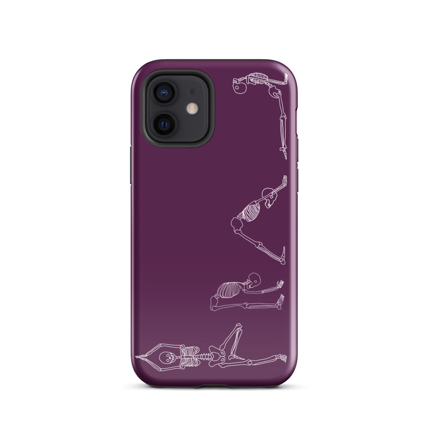 Yoga Skeletons Tough Case for iPhone® in Tyrian Purple