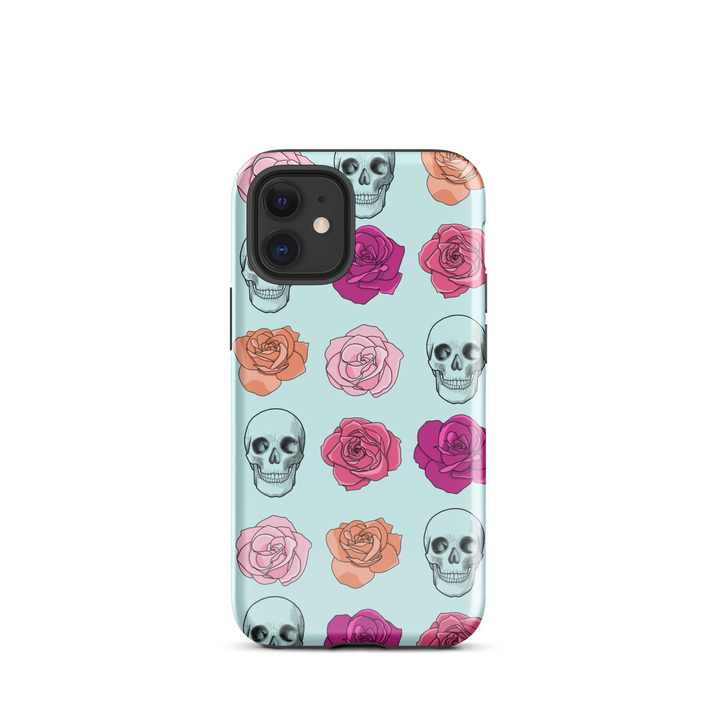 Skulls & Roses Tough Case for iPhone® in Light Cyan