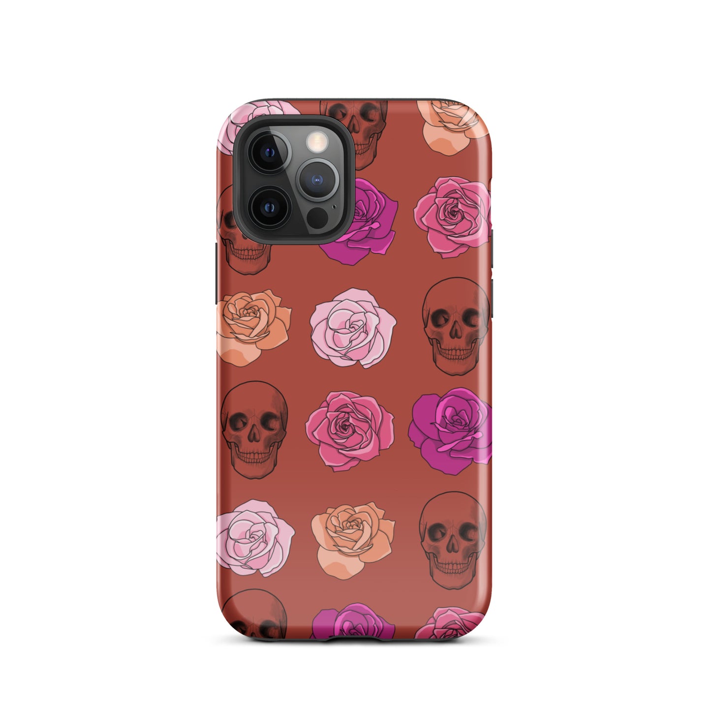 Skulls & Roses Tough Case for iPhone® in Rust