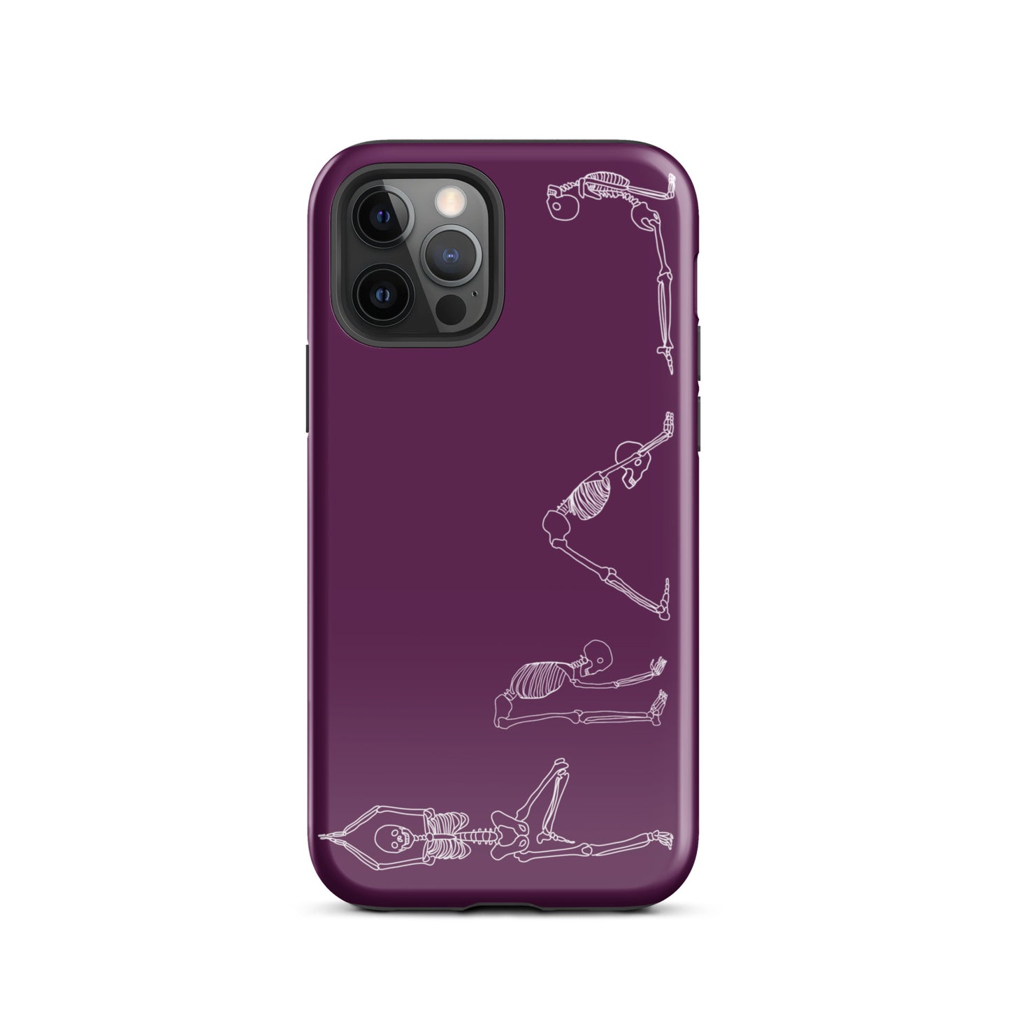 Yoga Skeletons Tough Case for iPhone® in Tyrian Purple