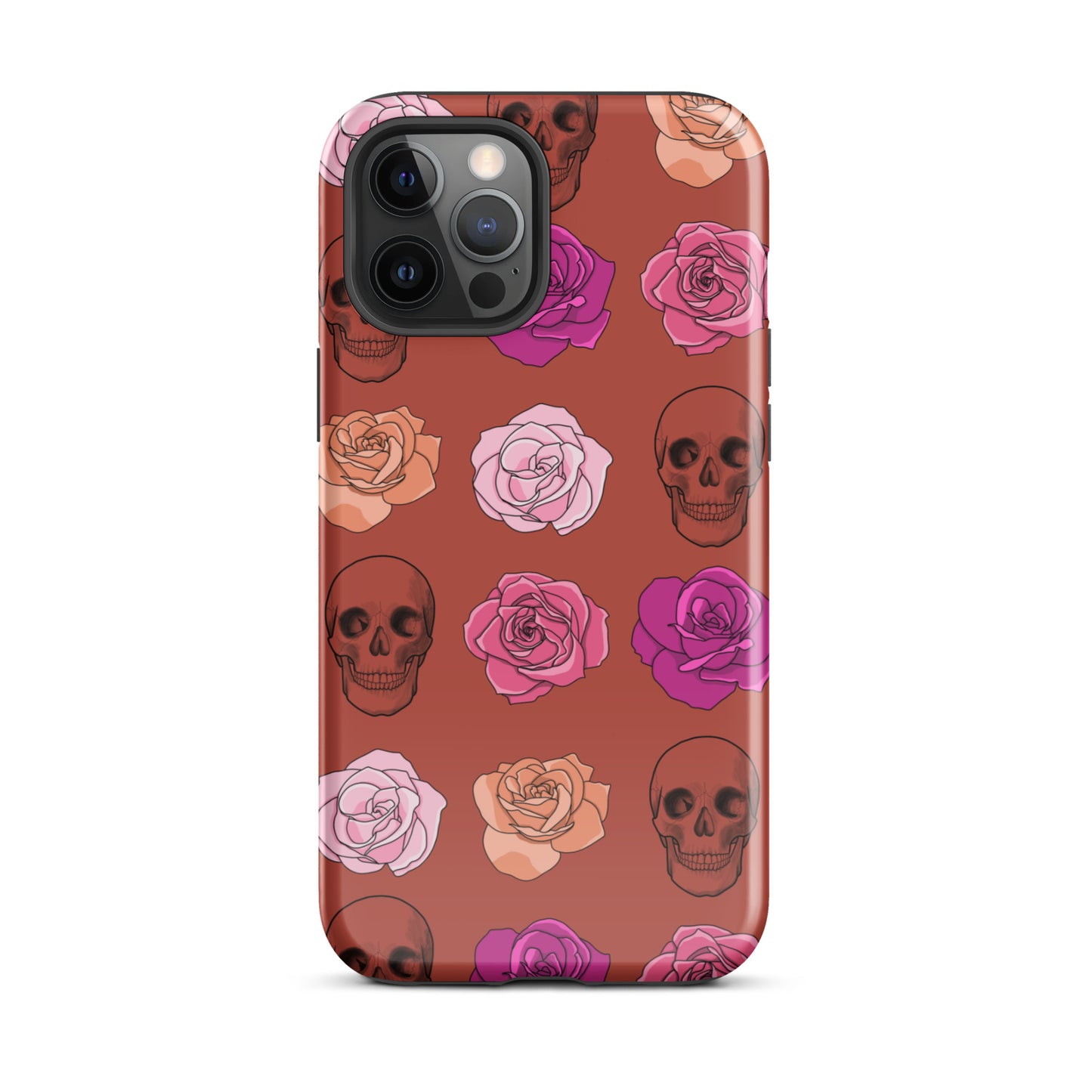 Skulls & Roses Tough Case for iPhone® in Rust