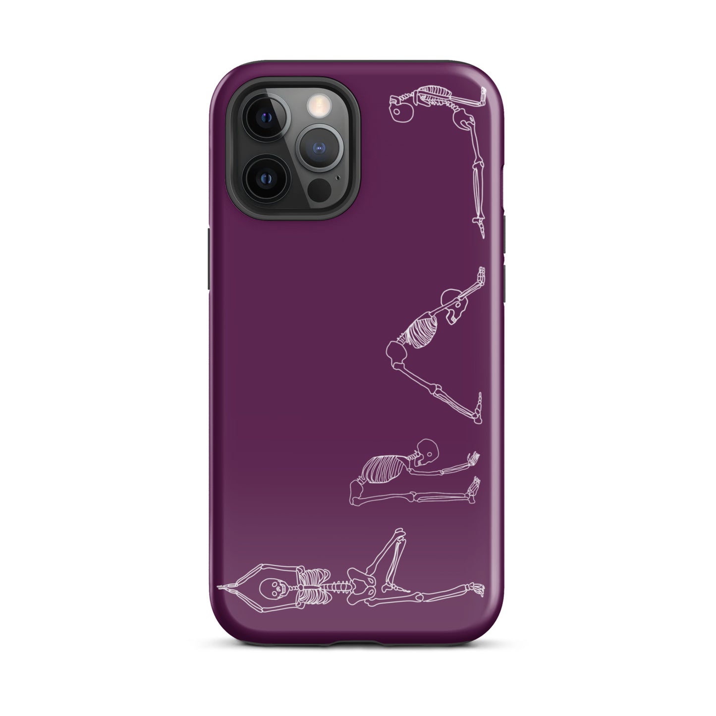 Yoga Skeletons Tough Case for iPhone® in Tyrian Purple