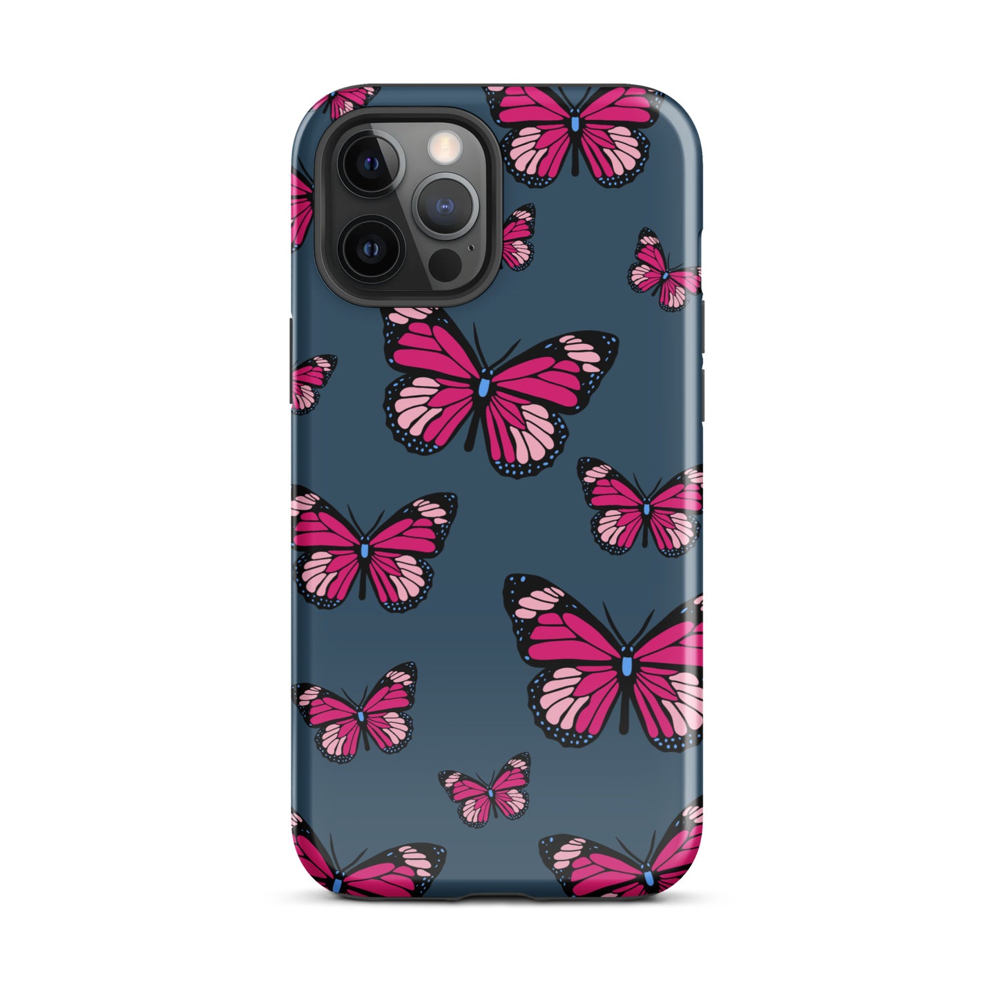 Butterflies Tough Case for iPhone® in Arapawa Blue