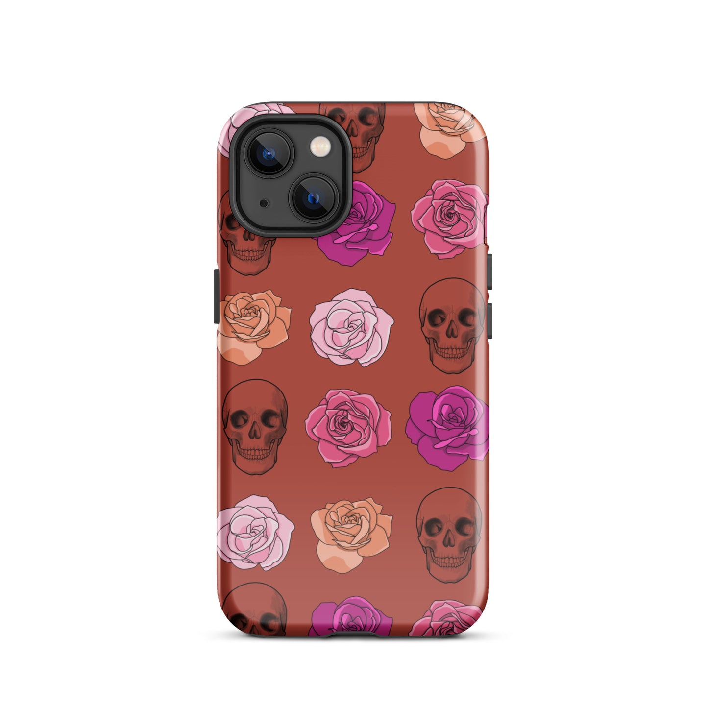 Skulls & Roses Tough Case for iPhone® in Rust