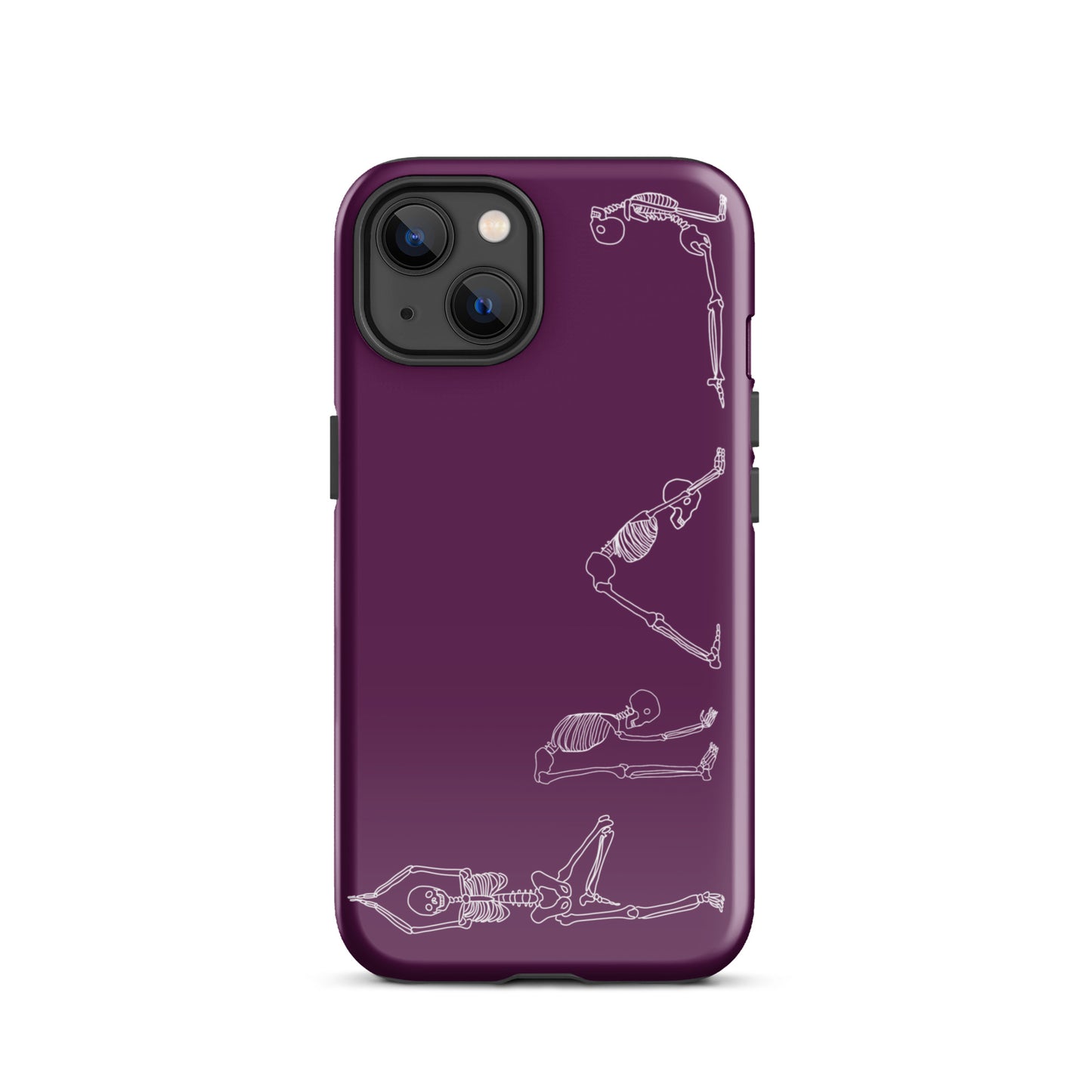 Yoga Skeletons Tough Case for iPhone® in Tyrian Purple