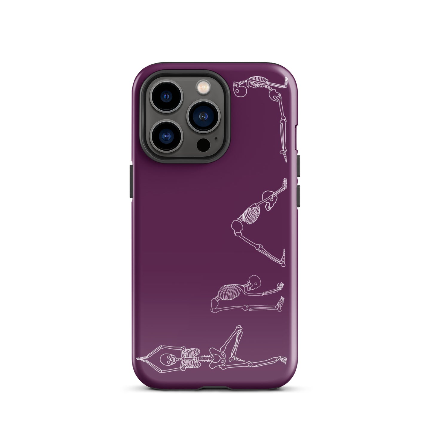 Yoga Skeletons Tough Case for iPhone® in Tyrian Purple