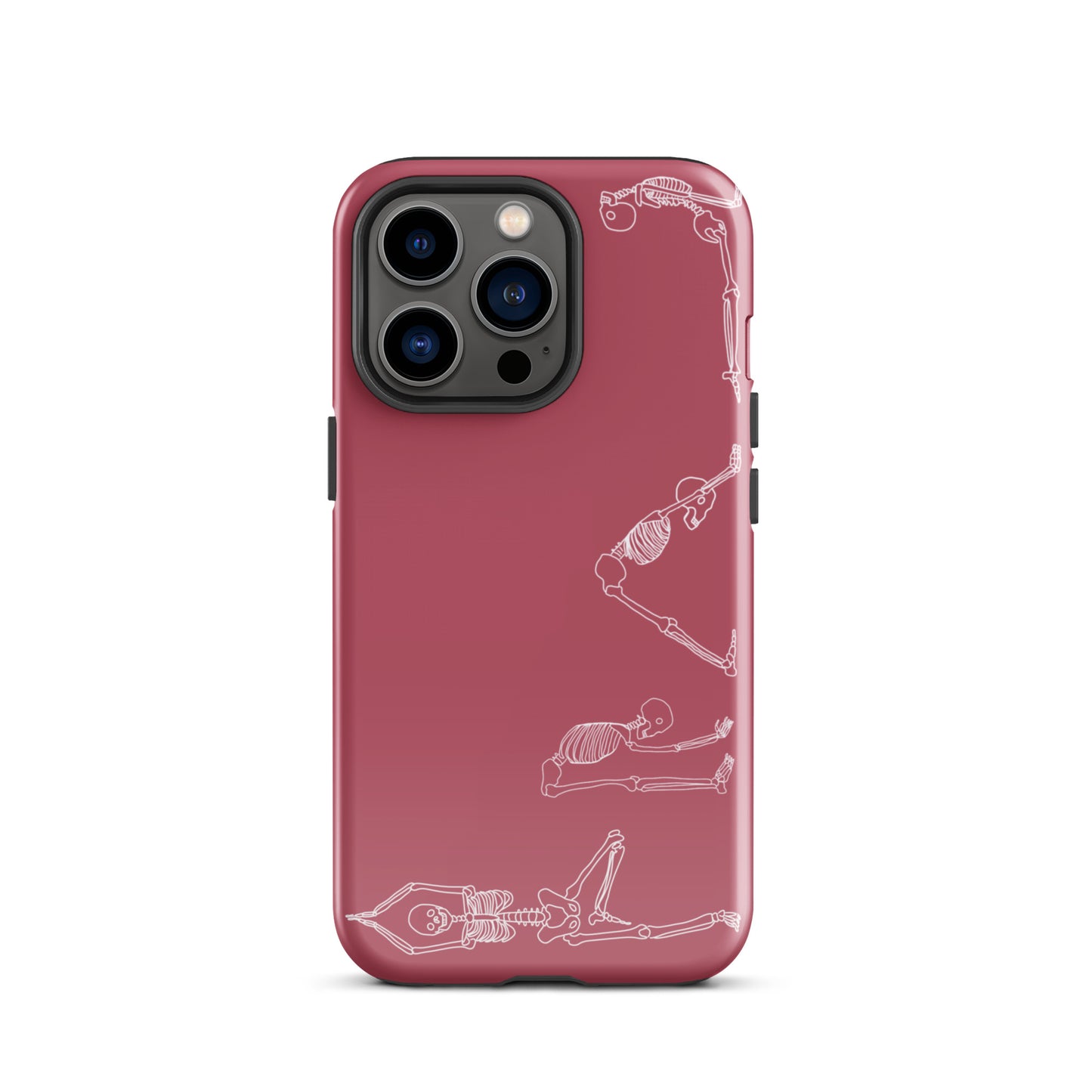 Yoga Skeletons Tough Case for iPhone® in Hippie Pink