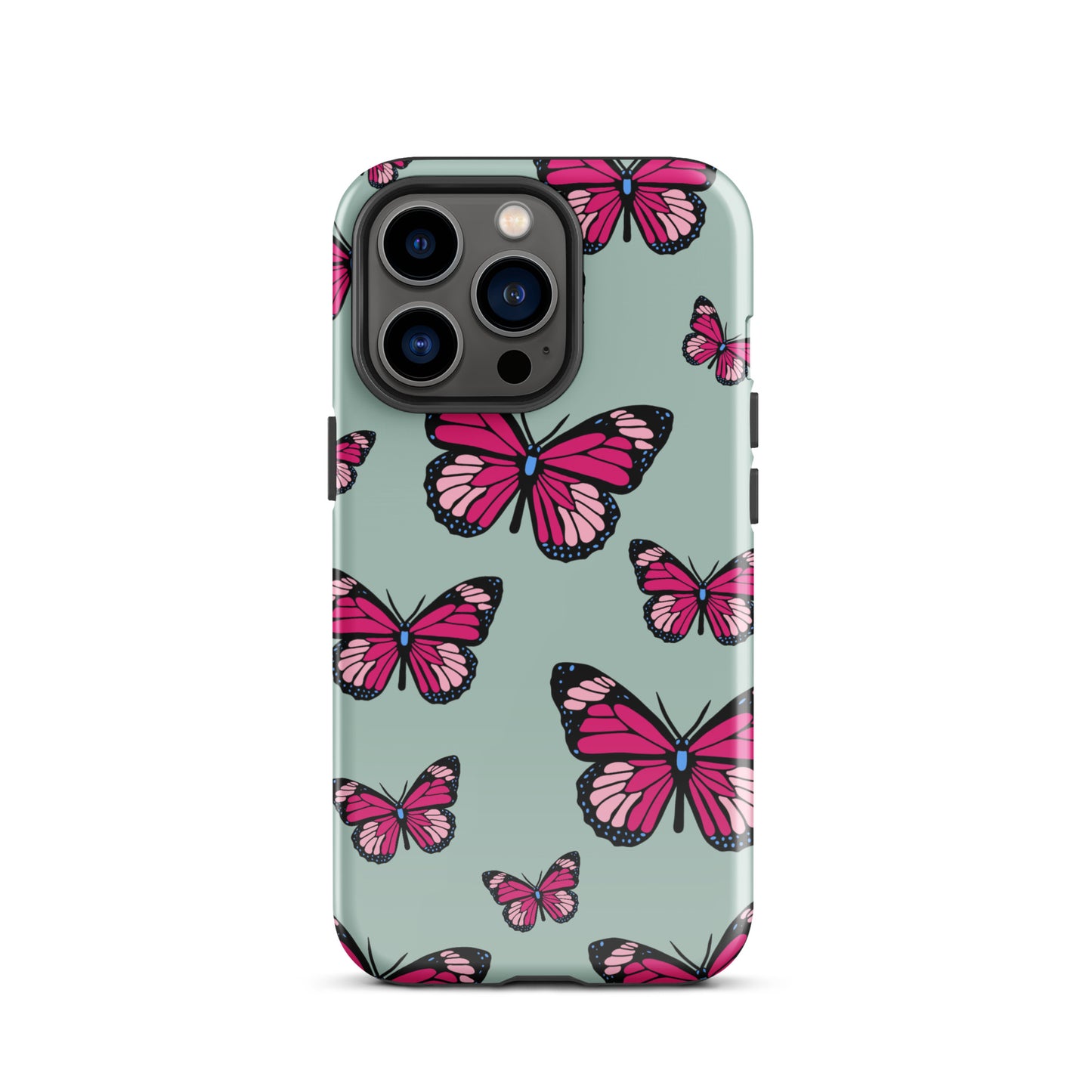 Butterflies Tough Case for iPhone® in Opal Green