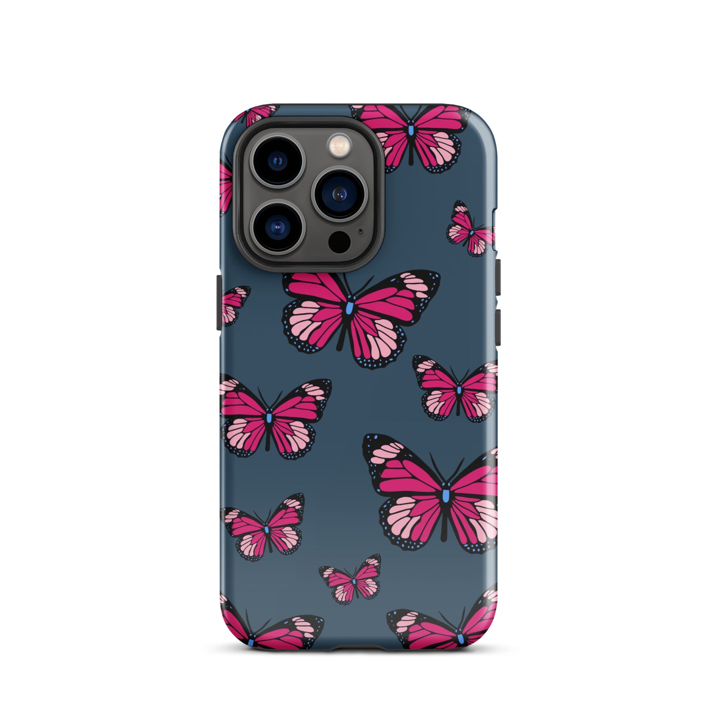 Butterflies Tough Case for iPhone® in Arapawa Blue