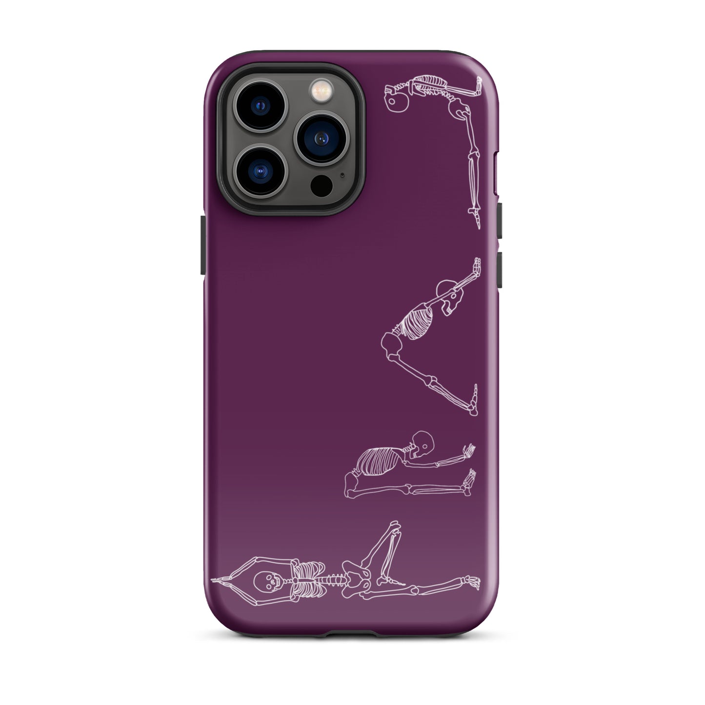 Yoga Skeletons Tough Case for iPhone® in Tyrian Purple