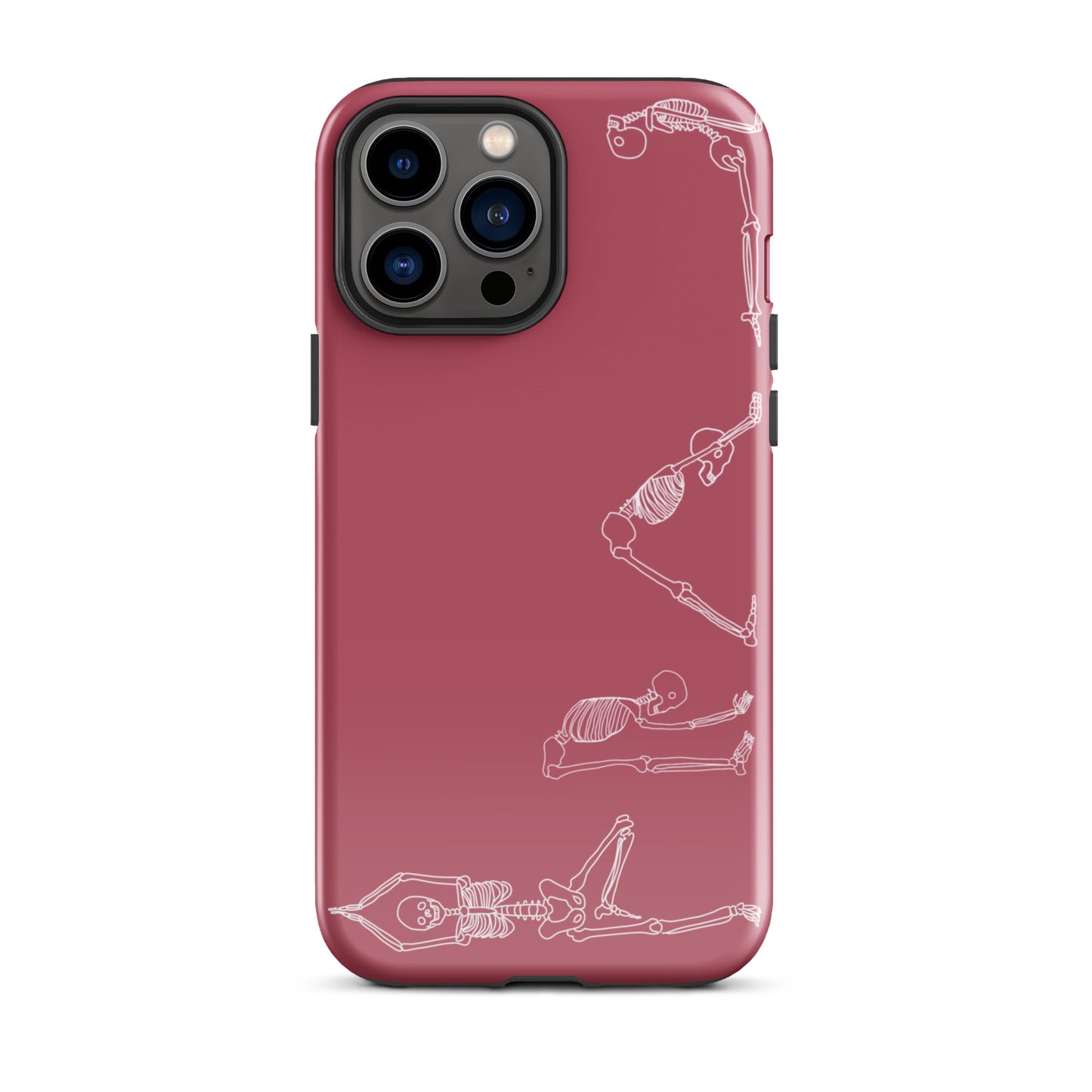 Yoga Skeletons Tough Case for iPhone® in Hippie Pink