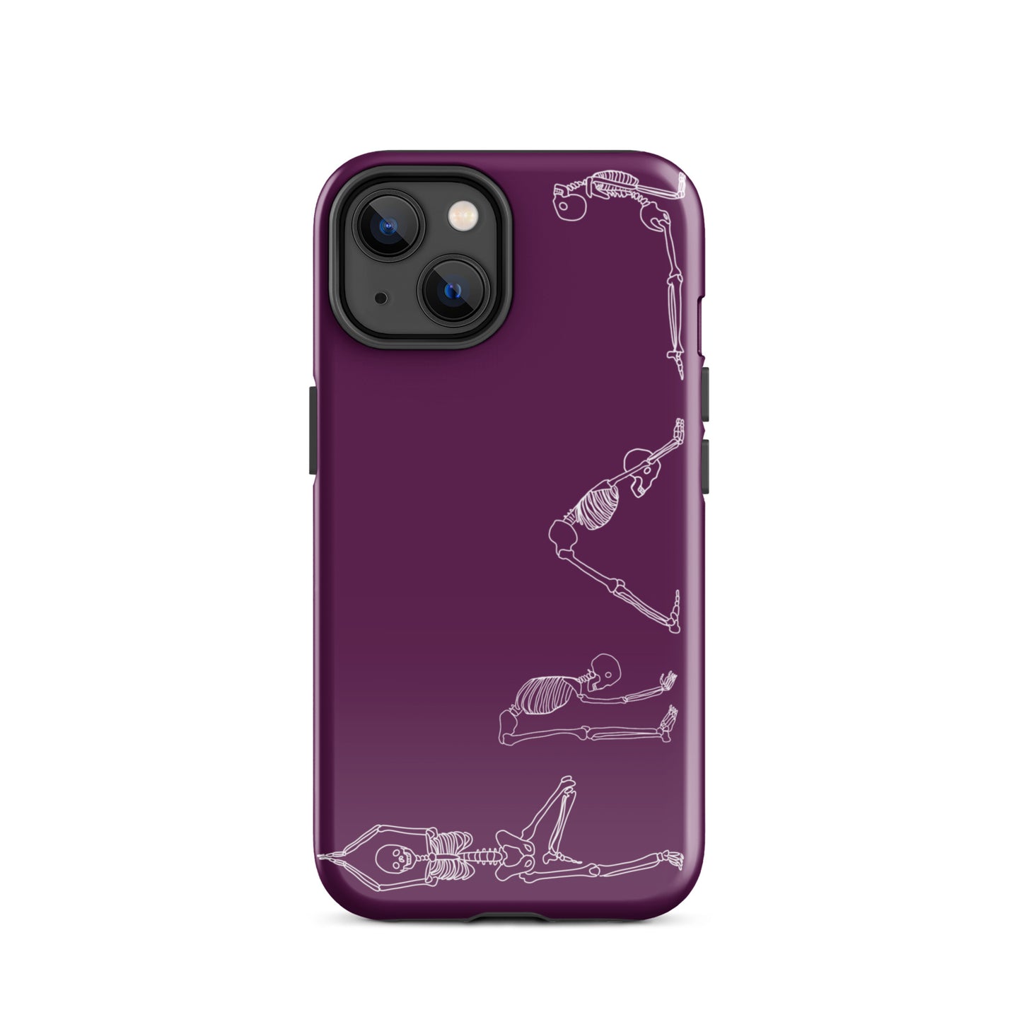 Yoga Skeletons Tough Case for iPhone® in Tyrian Purple