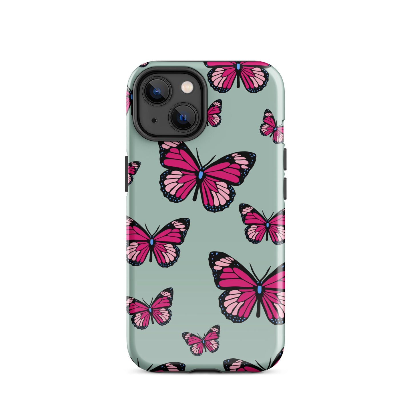 Butterflies Tough Case for iPhone® in Opal Green