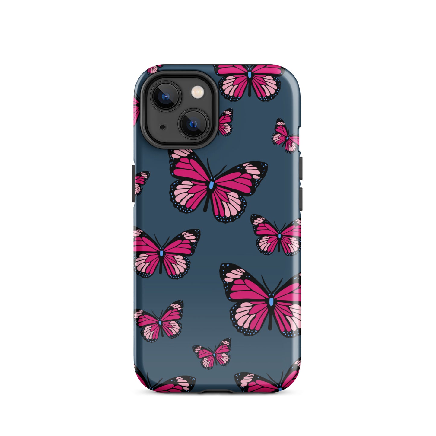 Butterflies Tough Case for iPhone® in Arapawa Blue