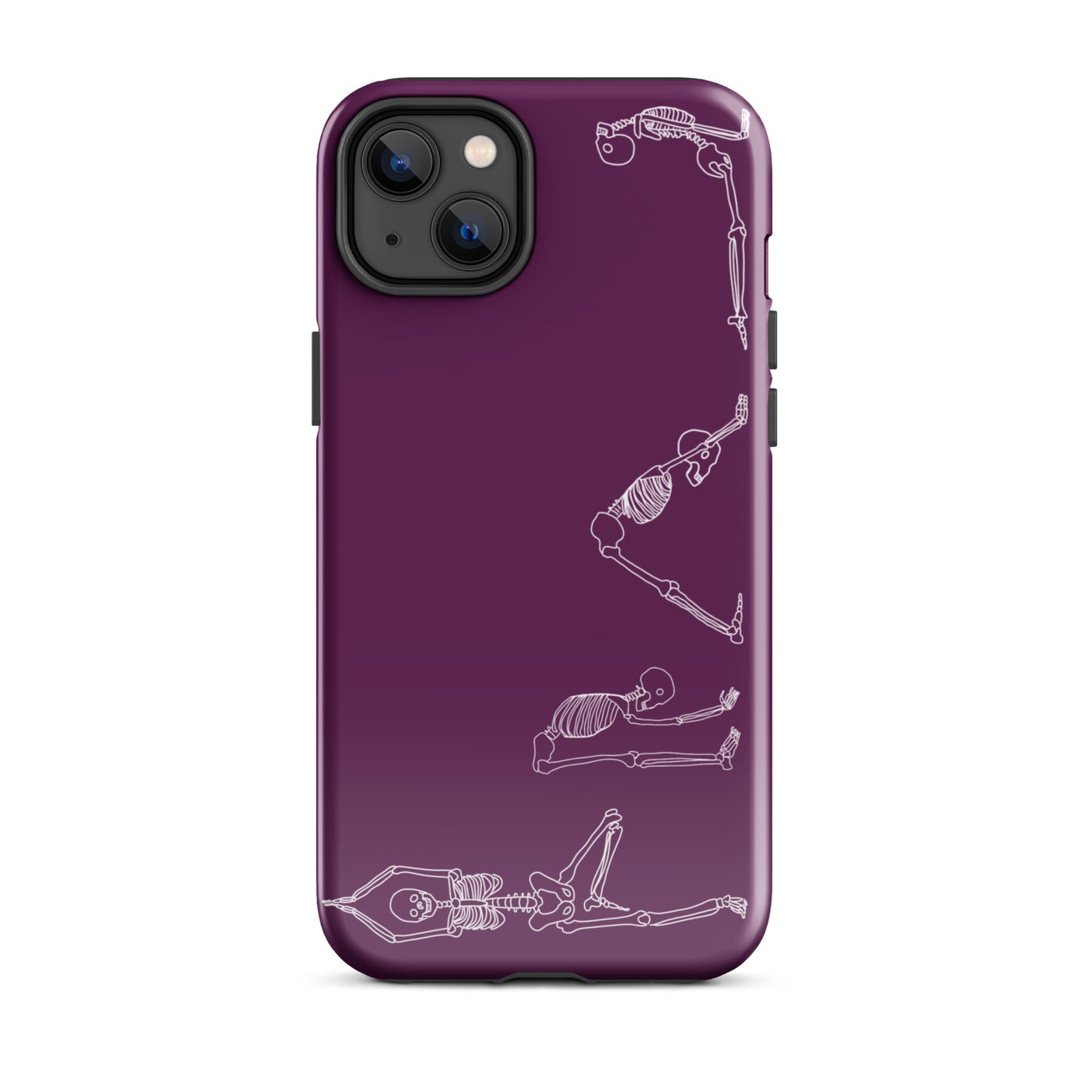 Yoga Skeletons Tough Case for iPhone® in Tyrian Purple