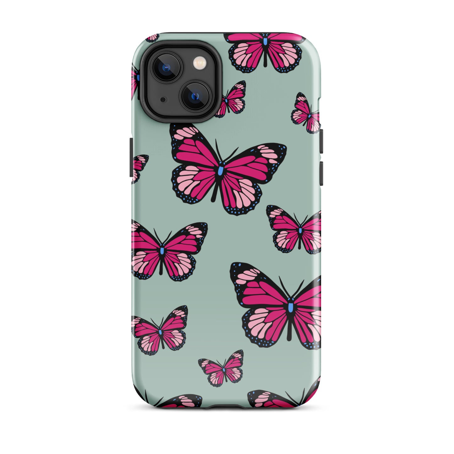 Butterflies Tough Case for iPhone® in Opal Green