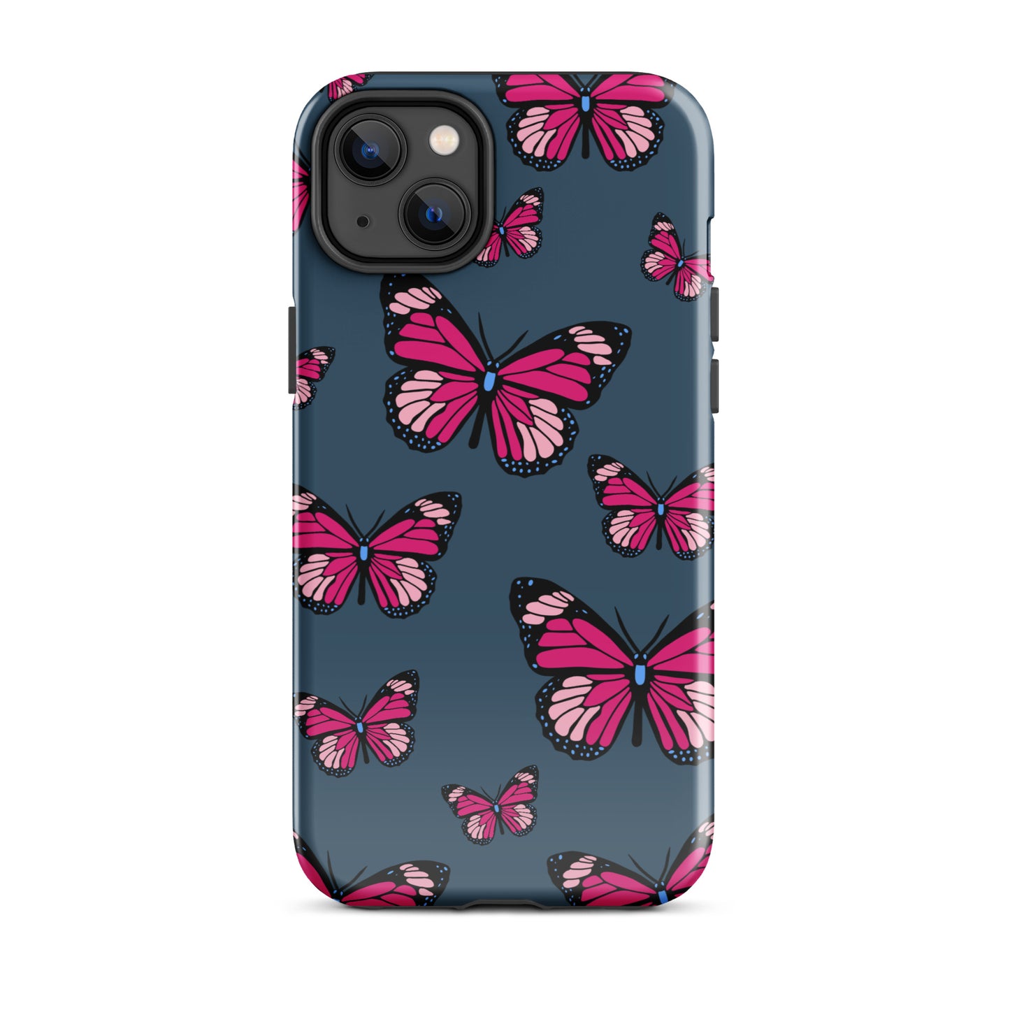 Butterflies Tough Case for iPhone® in Arapawa Blue