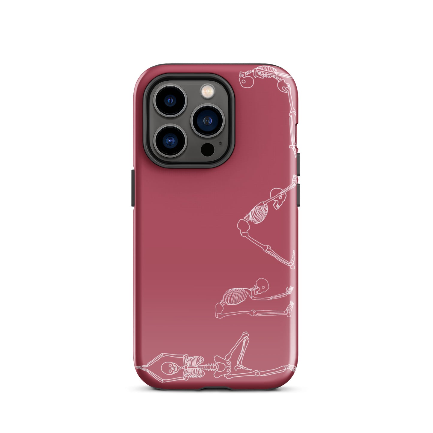 Yoga Skeletons Tough Case for iPhone® in Hippie Pink