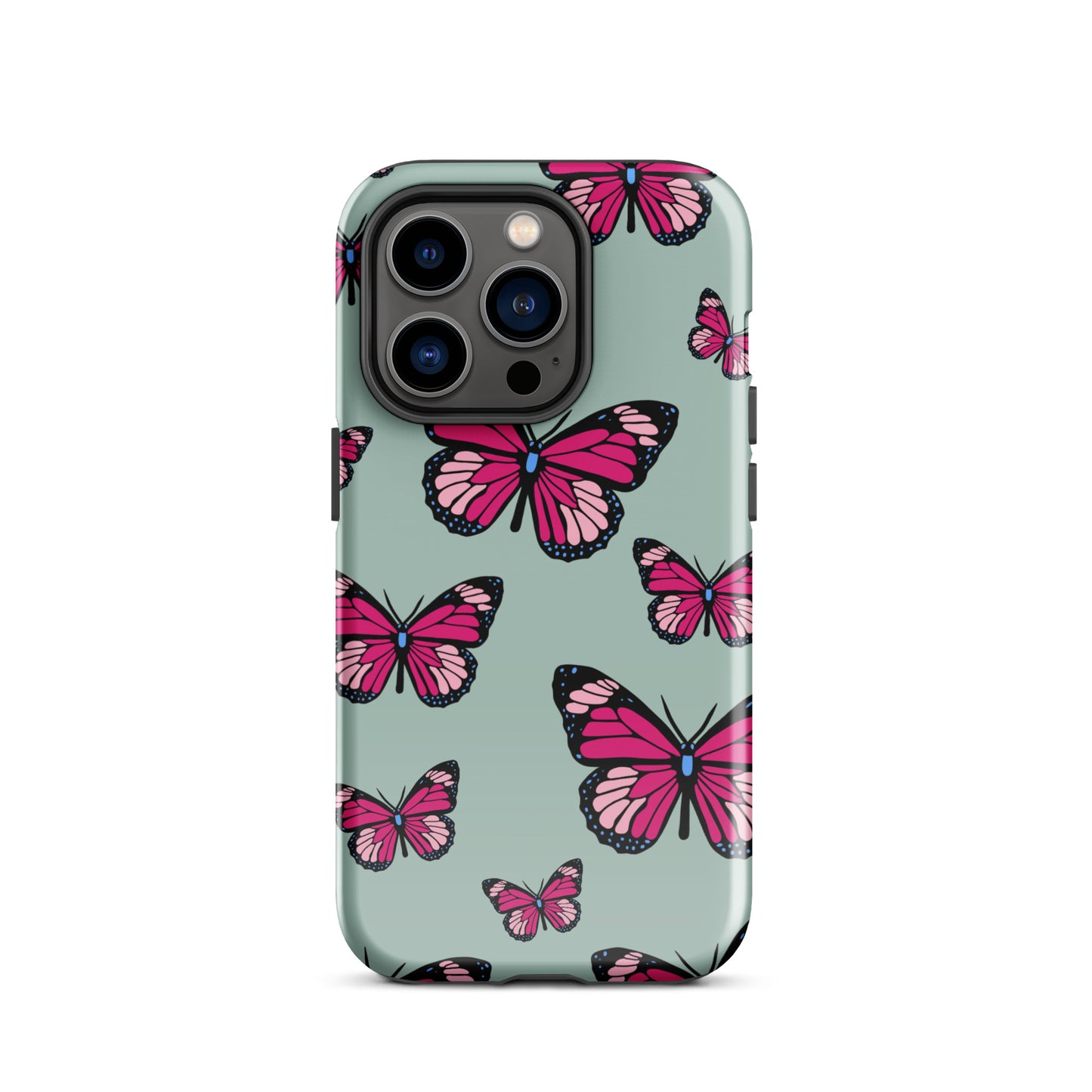 Butterflies Tough Case for iPhone® in Opal Green