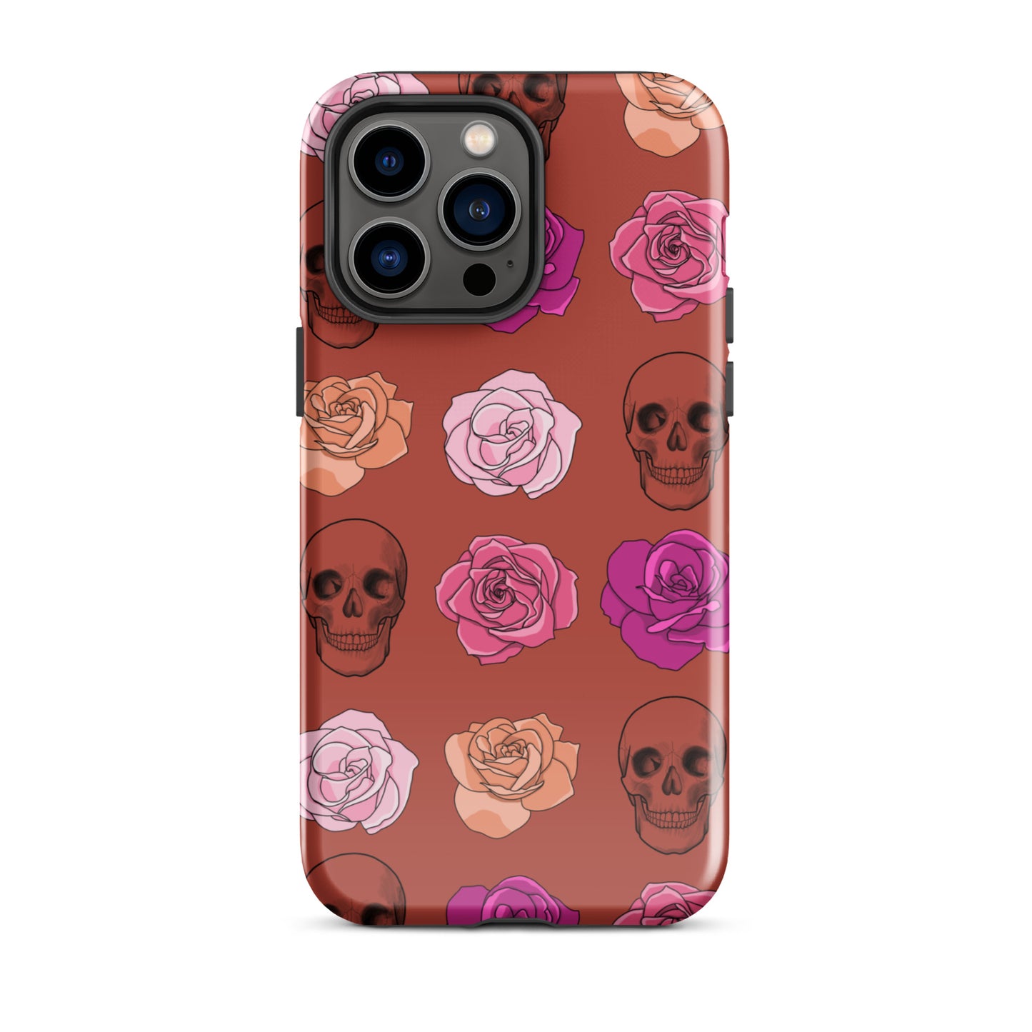 Skulls & Roses Tough Case for iPhone® in Rust