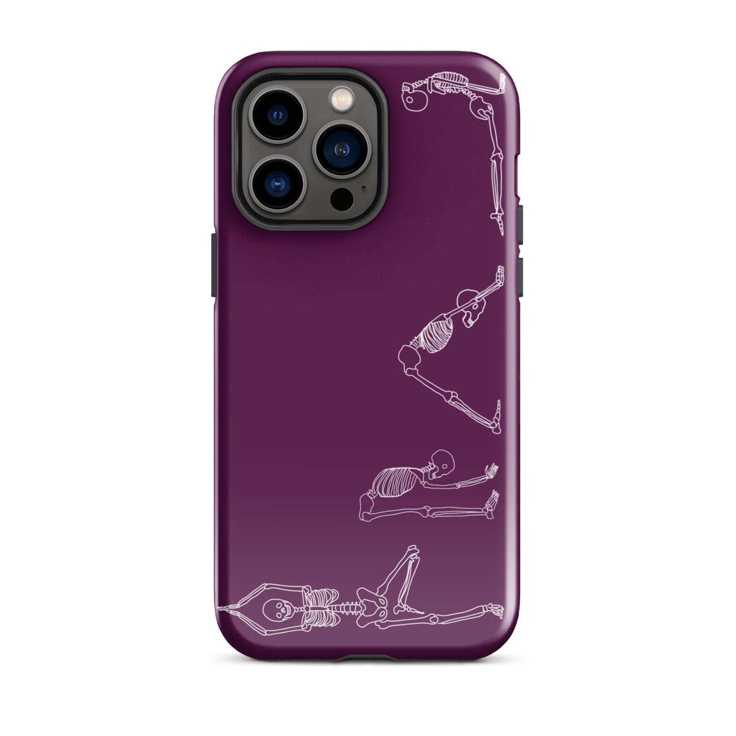 Yoga Skeletons Tough Case for iPhone® in Tyrian Purple