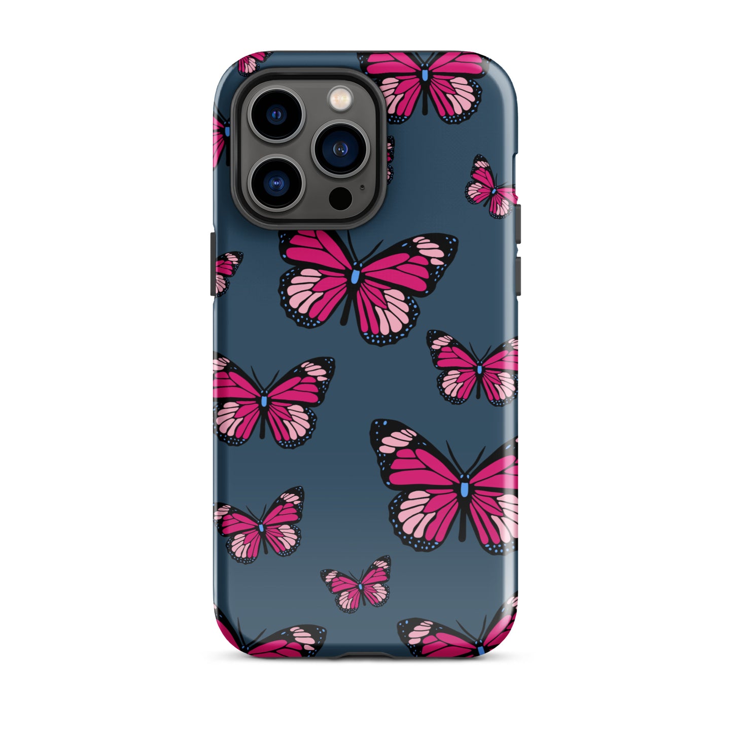 Butterflies Tough Case for iPhone® in Arapawa Blue