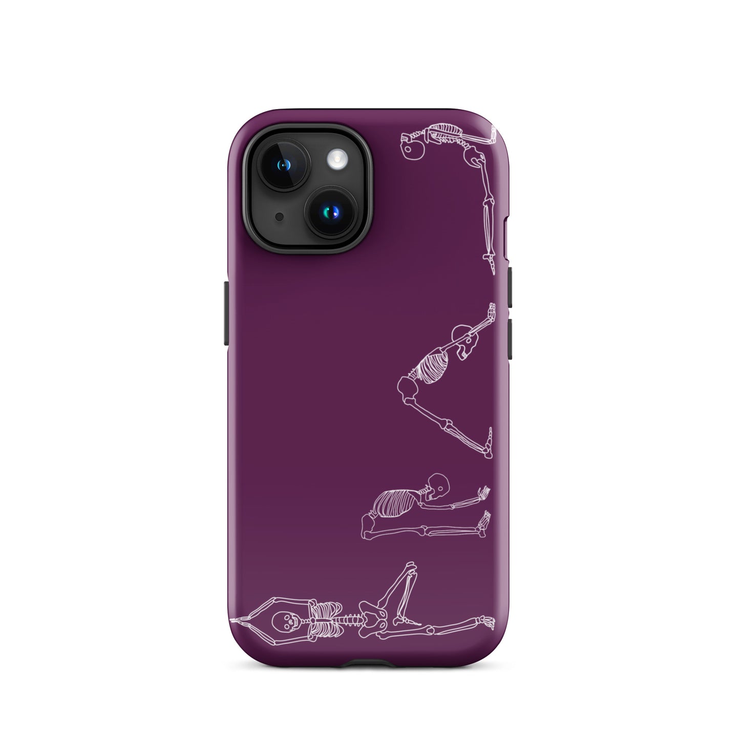 Yoga Skeletons Tough Case for iPhone® in Tyrian Purple