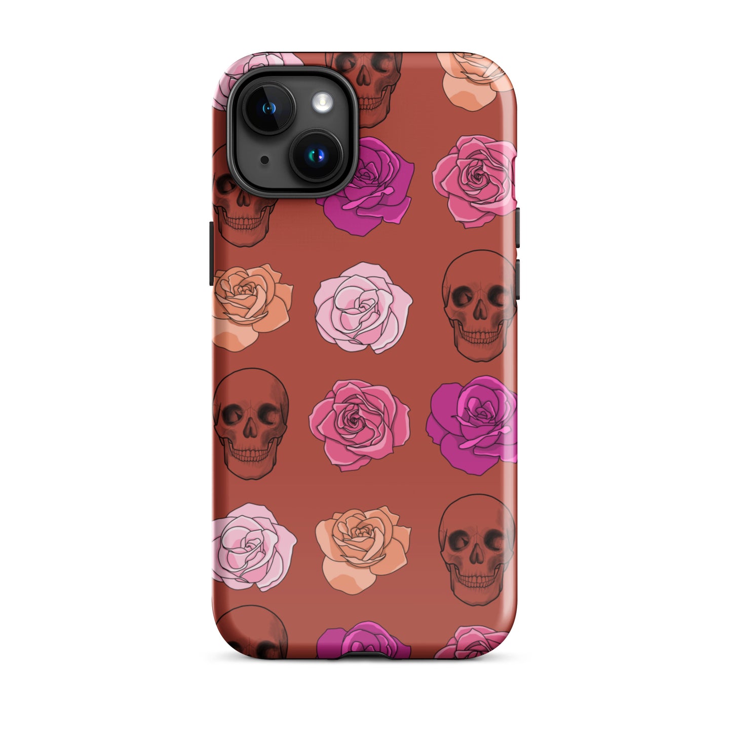 Skulls & Roses Tough Case for iPhone® in Rust