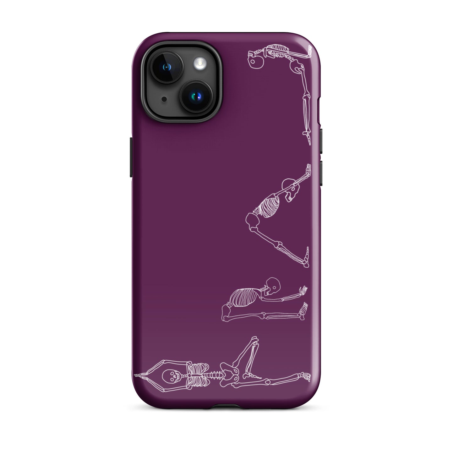 Yoga Skeletons Tough Case for iPhone® in Tyrian Purple