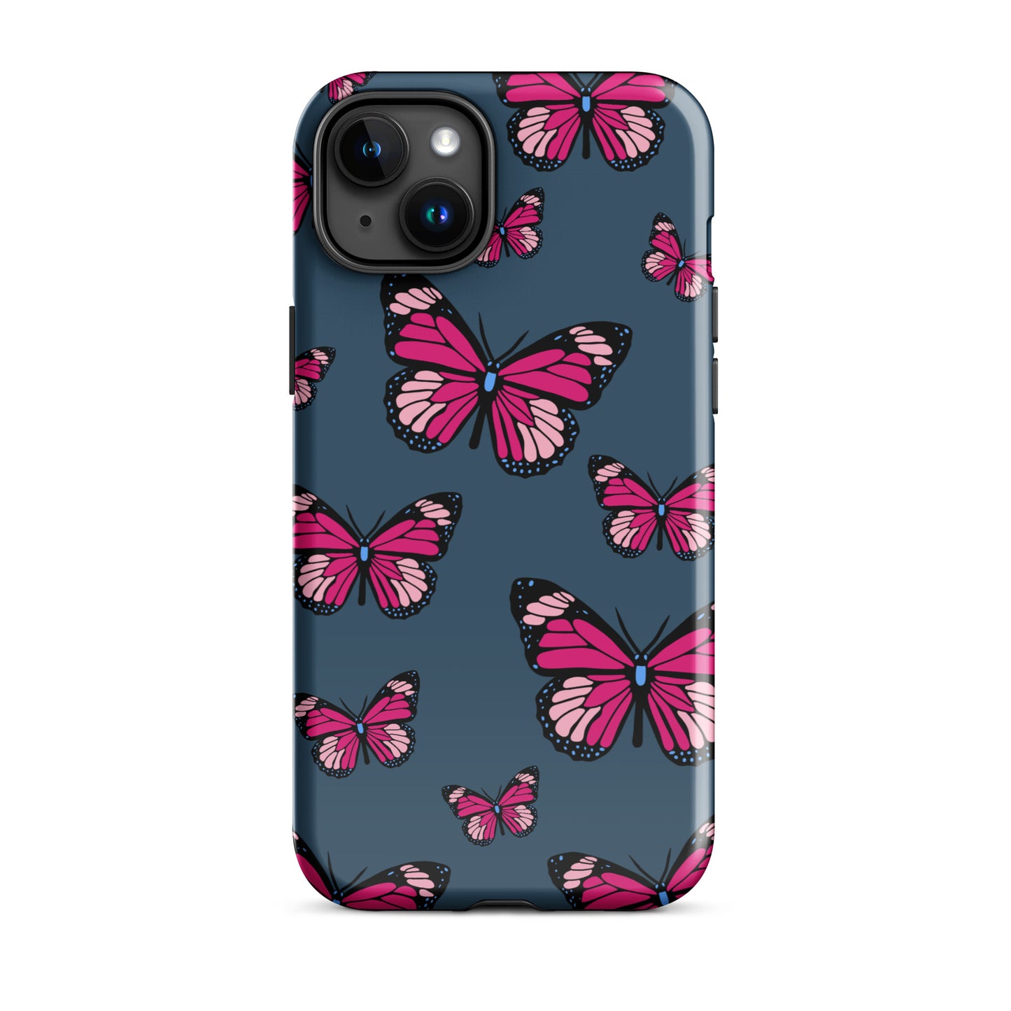 Butterflies Tough Case for iPhone® in Arapawa Blue