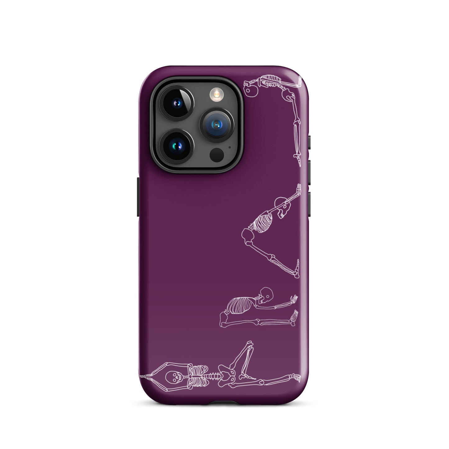 Yoga Skeletons Tough Case for iPhone® in Tyrian Purple